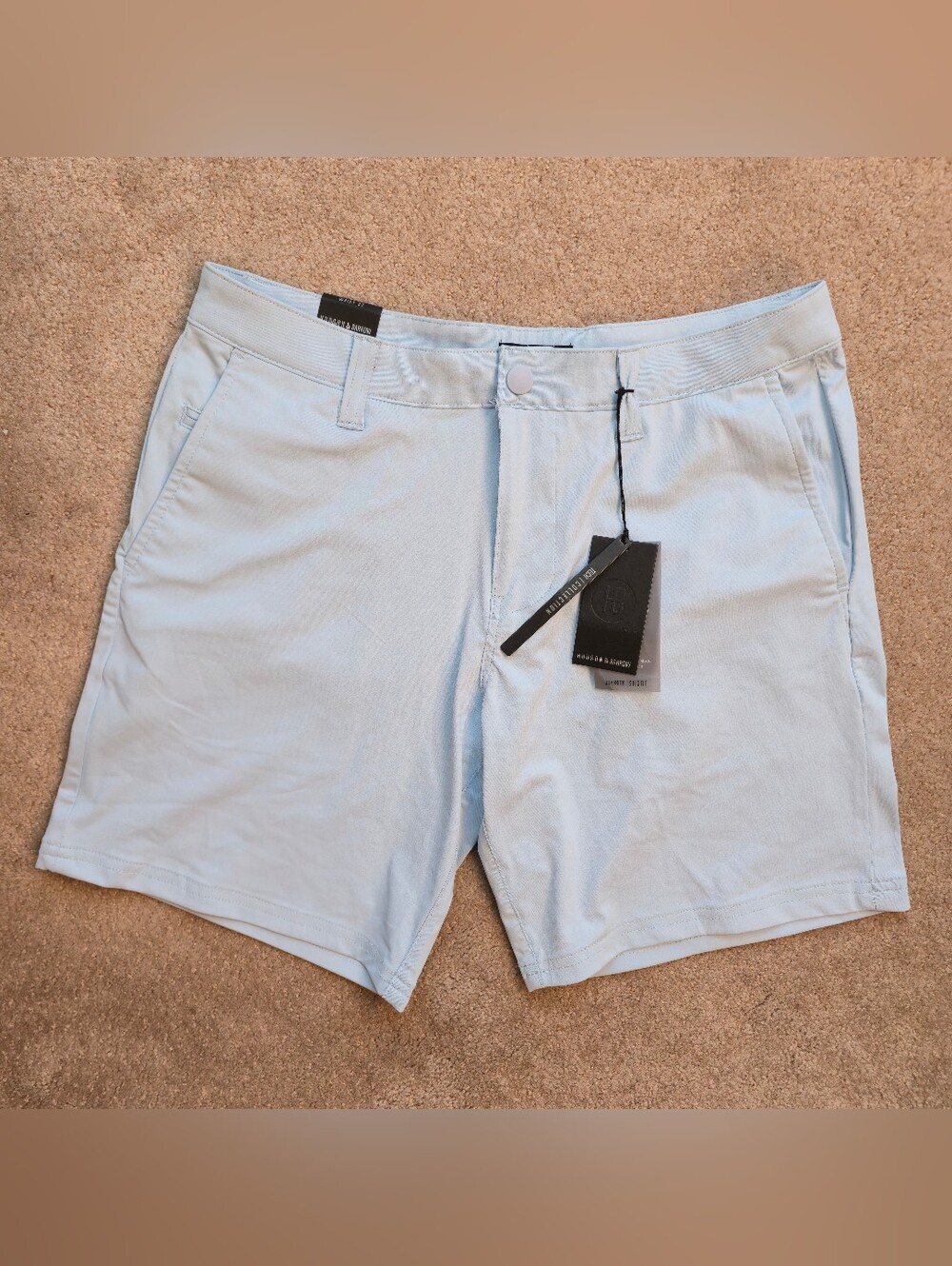 NWT Hudson & Barrow Men’s Performance Blue Superior Shorts Size 32